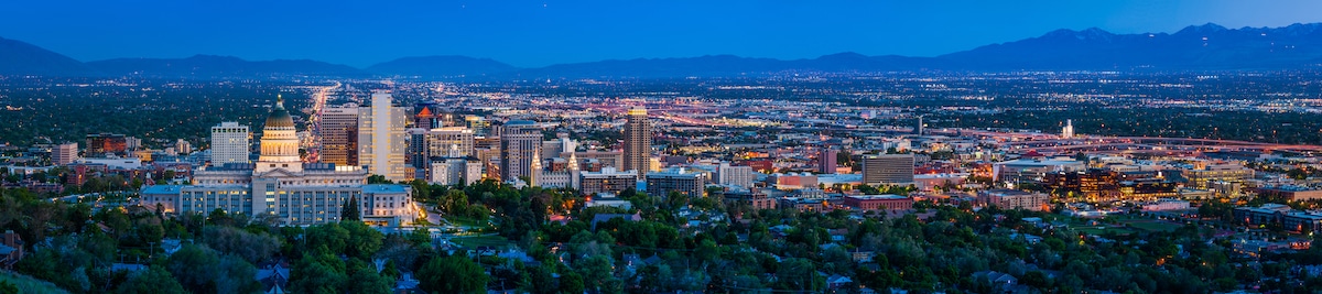 Salt Lake Valley and the Wasatch Mountains in Utah