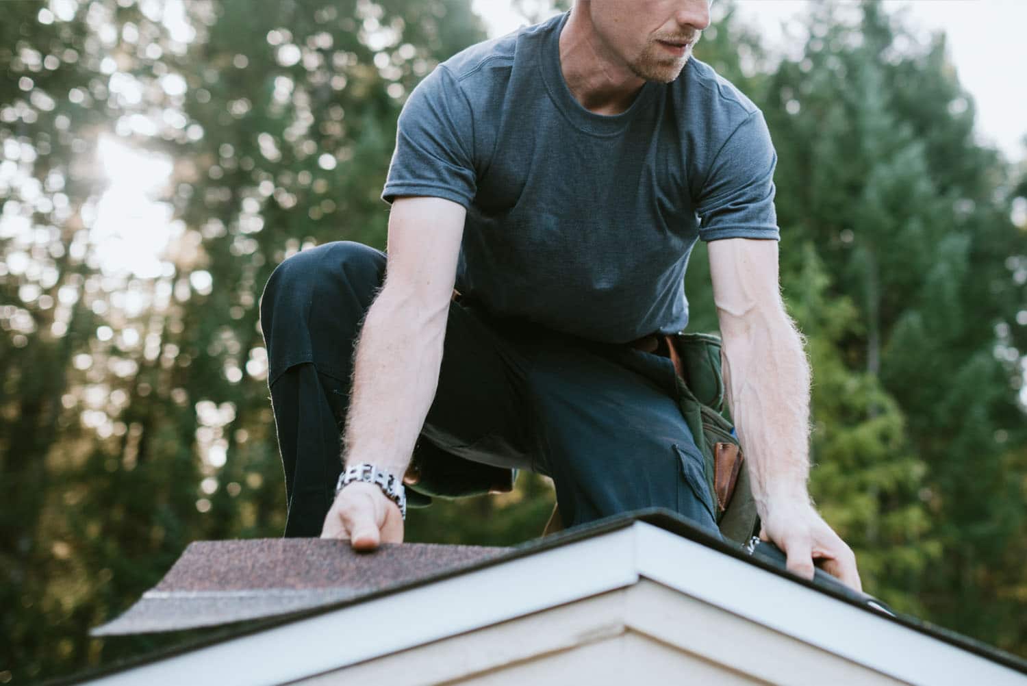 Vertex Roofing contractor repairing a roof in Salt Lake City